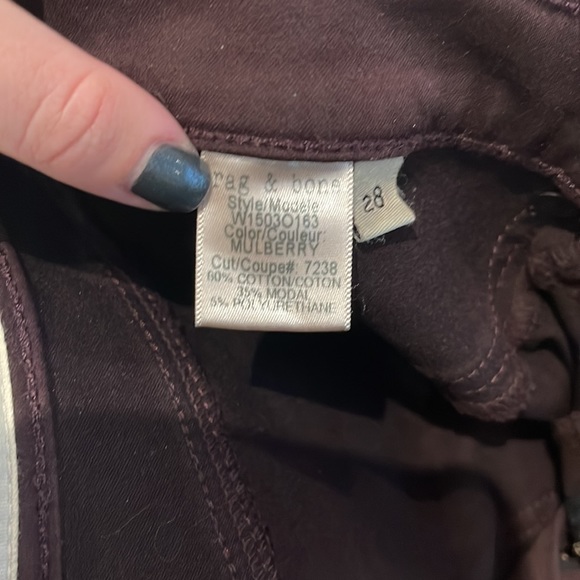 Rag & Bone The Legging Jeans in Mulberry - Picture 6 of 6